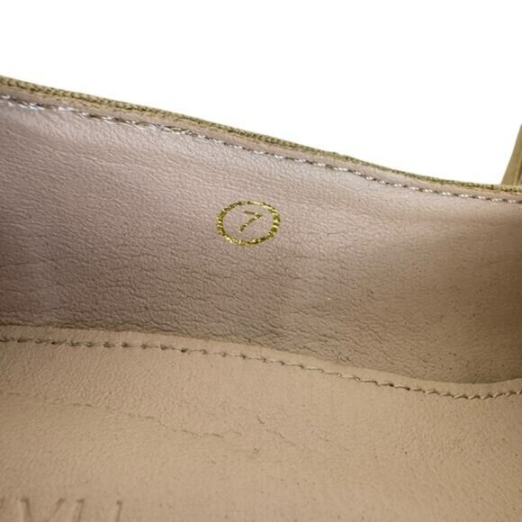 Ruanyu Tan Camel Canvas Espadrille Slip On Wedge Heels Women's Size 7 - Picture 5 of 7